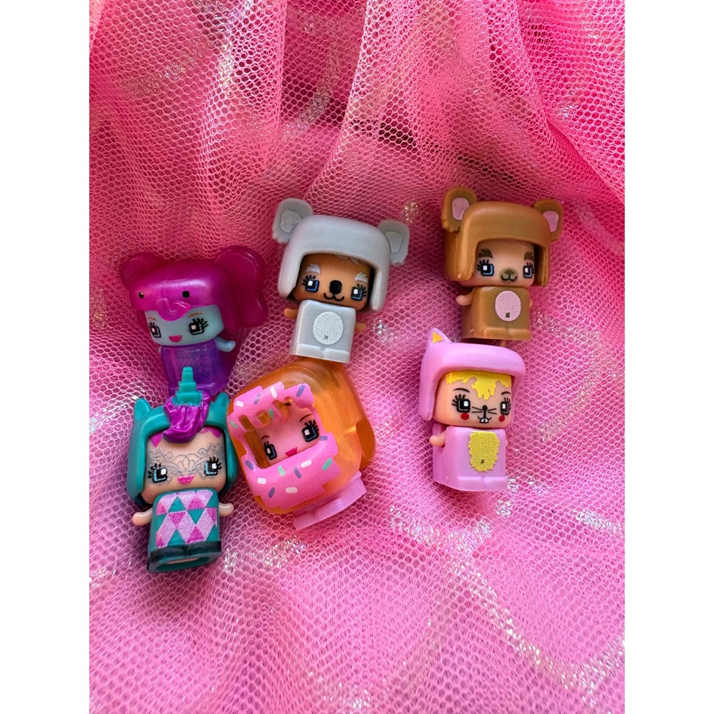 Mattel My Mini MixieQs Lot of 6 Figures Animals Donut Unicorn Pink elephant
